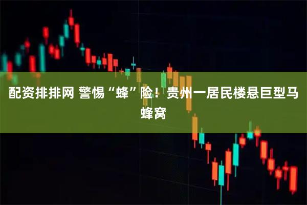 配资排排网 警惕“蜂”险！贵州一居民楼悬巨型马蜂窝